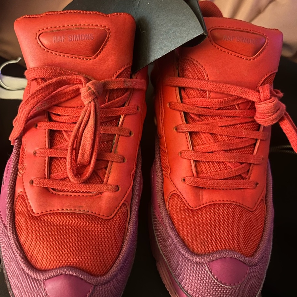 Raf Simons Red and Pink Sneakers